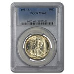 1937-S Walking Liberty Half Dollar MS-66 PCGS
