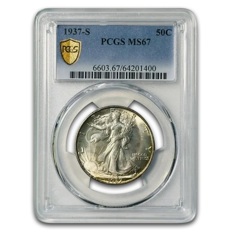 1937-S Walking Liberty Half Dollar MS-67 PCGS