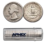 1937-S Washington Quarter 40-Coin Roll Avg Circ