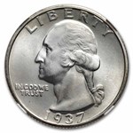 1937-S Washington Quarter MS-64 NGC