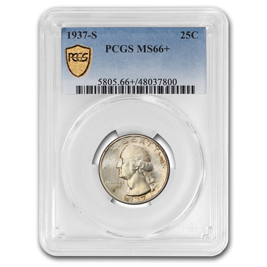 1937-S Washington Quarter MS-66+ PCGS