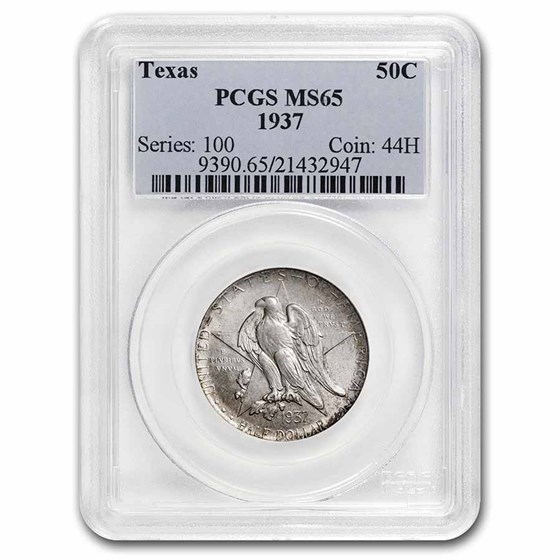 1937 Texas Centennial Commemorative Half Dollar MS-65 PCGS 1937 Texas Centennial Commemorative Half Dollar MS-65 PCGS