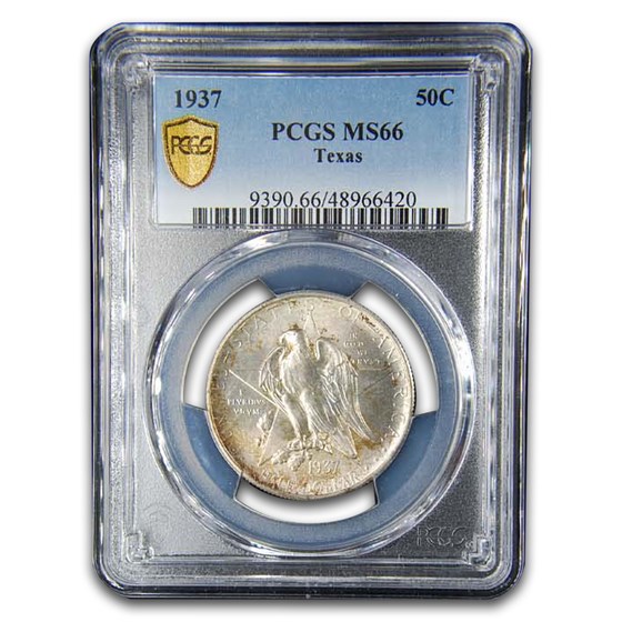 1937 Texas Centennial Commemorative Half Dollar MS-66 PCGS 1937 Texas Centennial Commemorative Half Dollar MS-66 PCGS