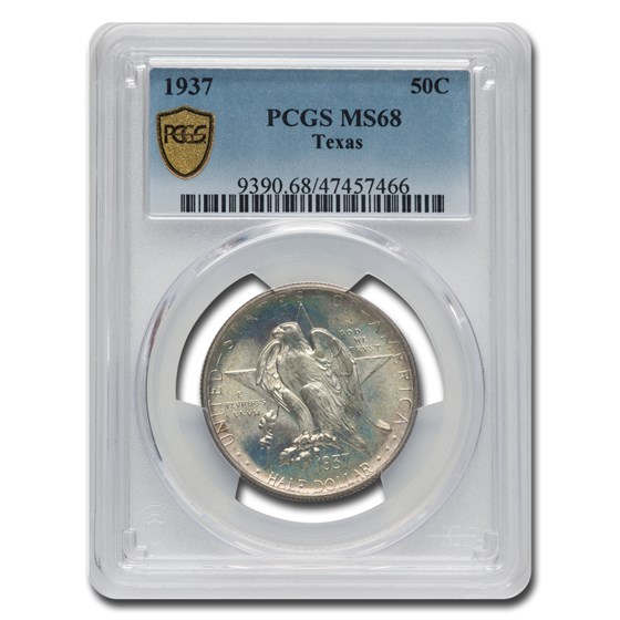 1937 Texas Centennial Commemorative Half Dollar MS-68 PCGS 1937 Texas Centennial Commemorative Half Dollar MS-68 PCGS