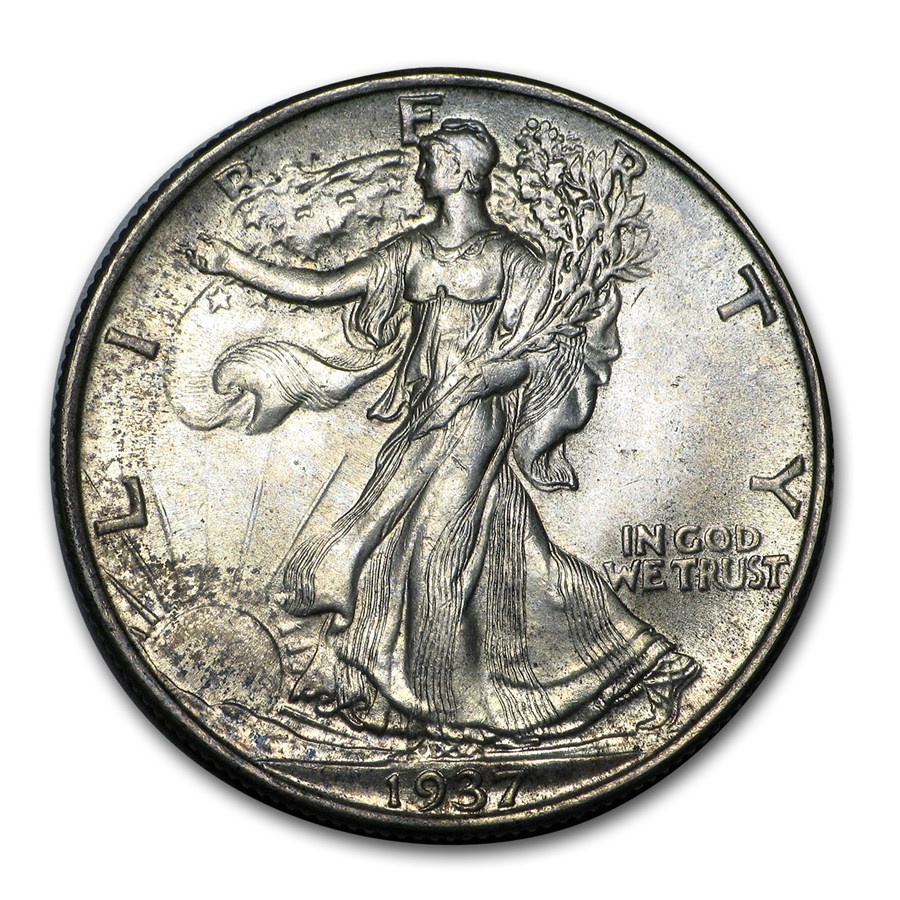 1937 Walking Liberty Half Dollar BU