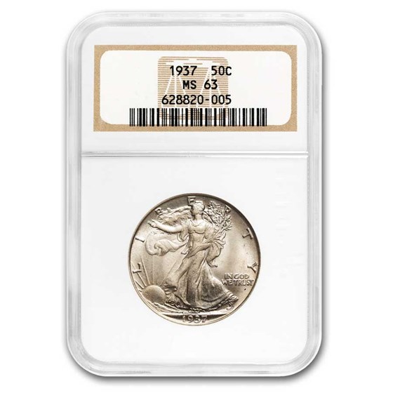 1937 Walking Liberty Half Dollar MS-63 NGC 1937 Walking Liberty Half Dollar MS-63 NGC