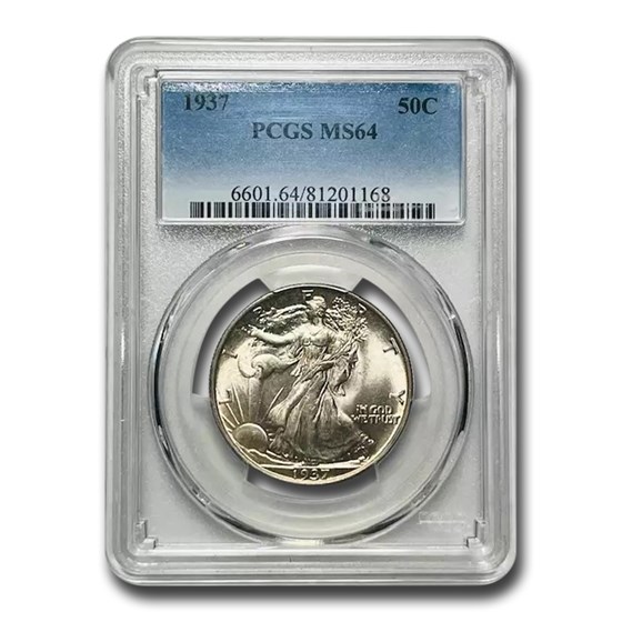 1937 Walking Liberty Half Dollar MS-64 PCGS 1937 Walking Liberty Half Dollar MS-64 PCGS