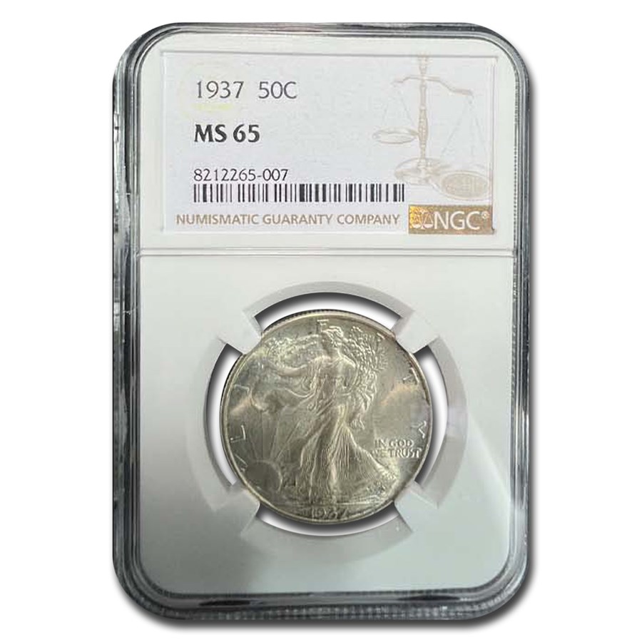 1937 Walking Liberty Half Dollar MS-65 NGC
