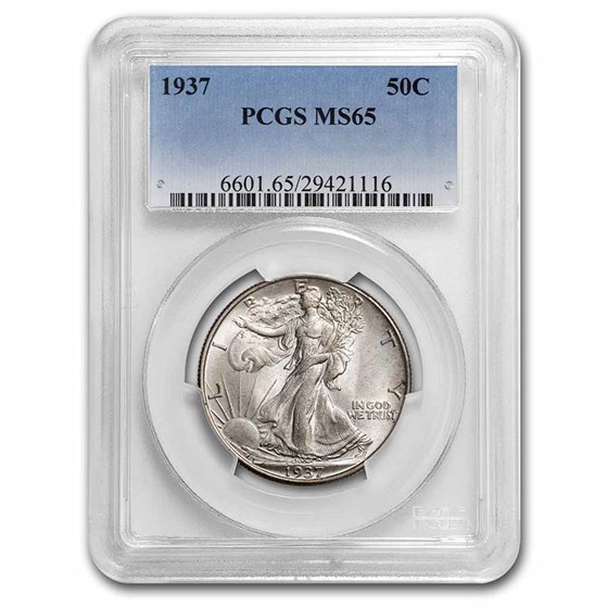 1937 Walking Liberty Half Dollar MS-65 PCGS 1937 Walking Liberty Half Dollar MS-65 PCGS