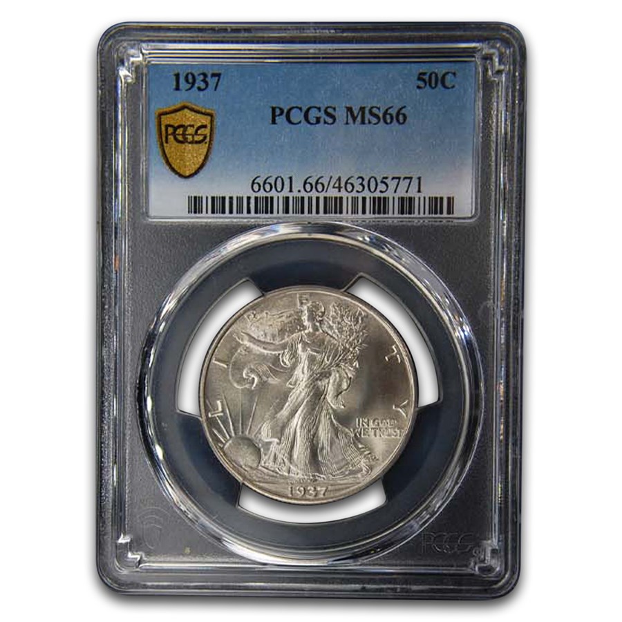 1937 Walking Liberty Half Dollar MS-66 PCGS