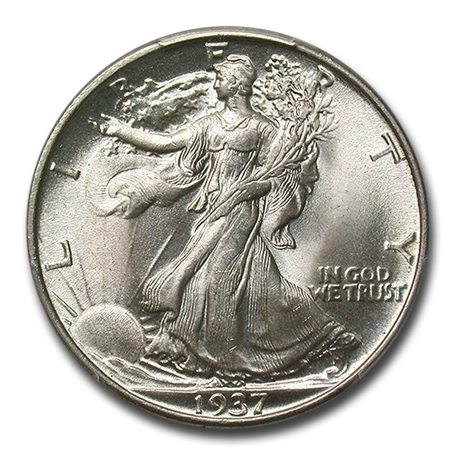1937 Walking Liberty Half Dollar MS-66 PCGS