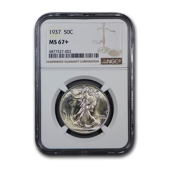 1937 Walking Liberty Half Dollar MS-67+ NGC 1937 Walking Liberty Half Dollar MS-67+ NGC