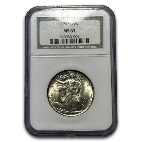 1937 Walking Liberty Half Dollar MS-67 NGC