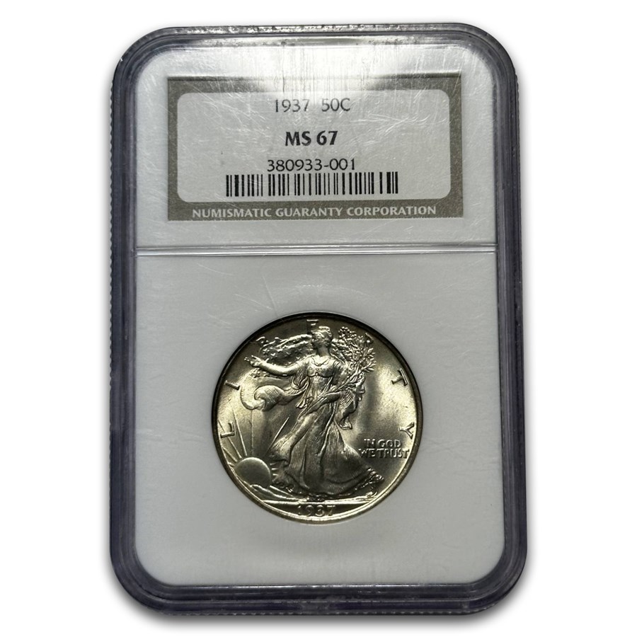 1937 Walking Liberty Half Dollar MS-67 NGC