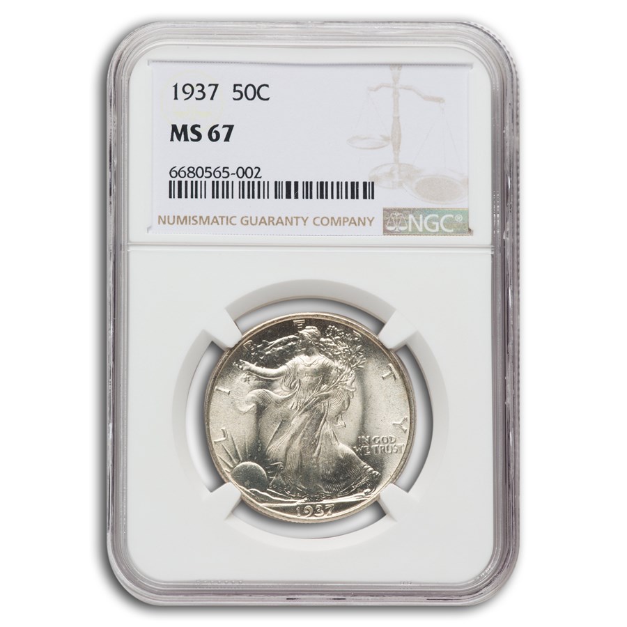 1937 Walking Liberty Half Dollar MS-67 NGC