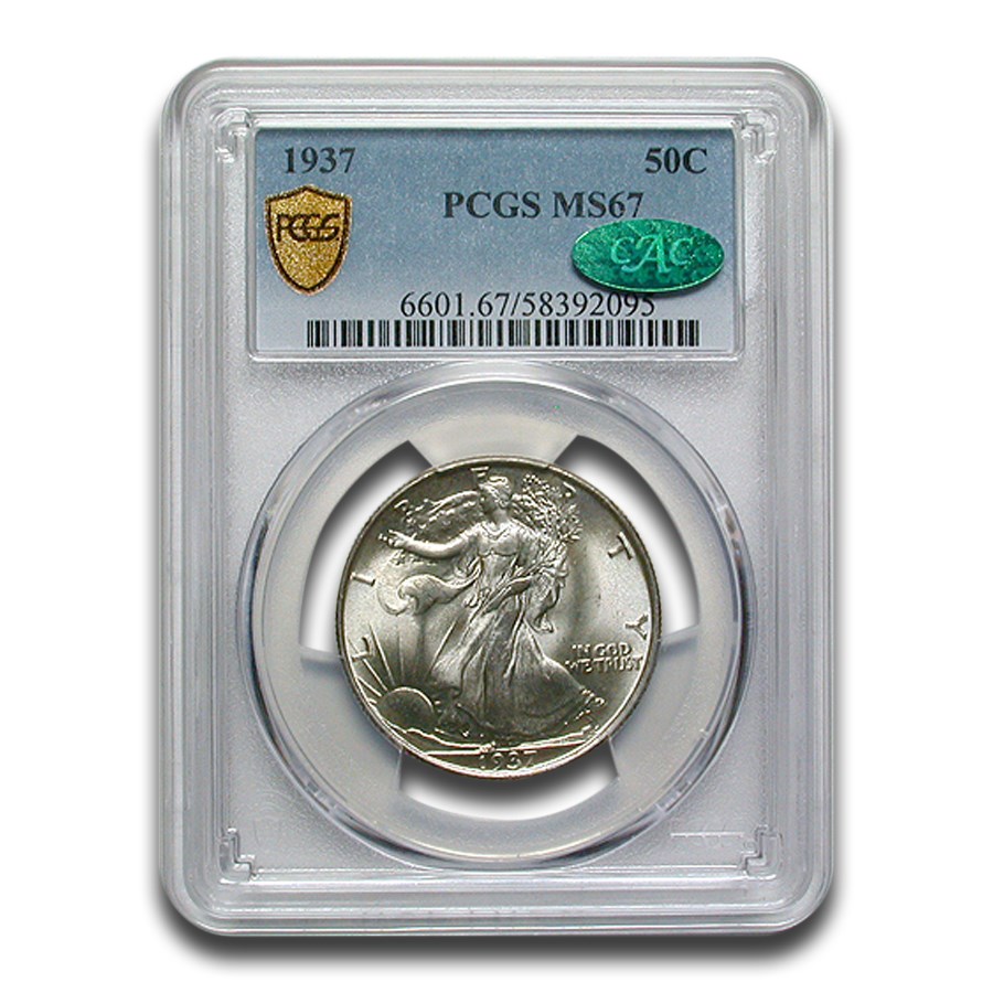 1937 Walking Liberty Half Dollar MS-67 PCGS CAC