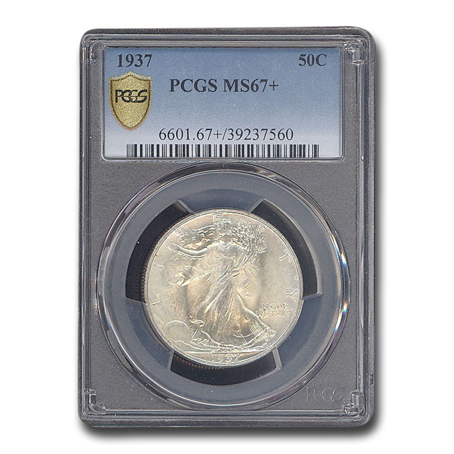 Buy 1937 Walking Liberty Half Dollar MS67+ PCGS APMEX
