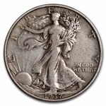 1937 Walking Liberty Halves 20-Coin Roll Avg Circ