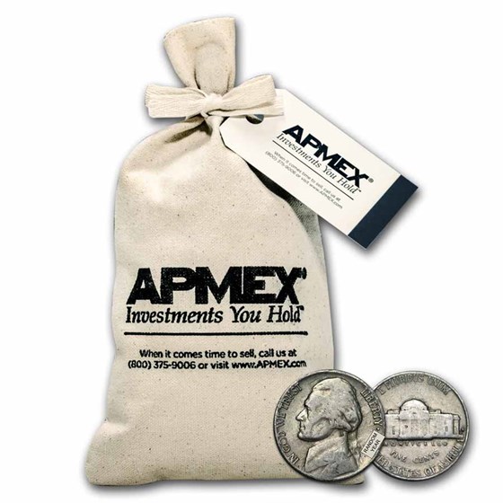 1938-1959 Jefferson Nickel 4000 Count Bag Avg Circ 1938-1959 Jefferson Nickel 4000 Count Bag Avg Circ