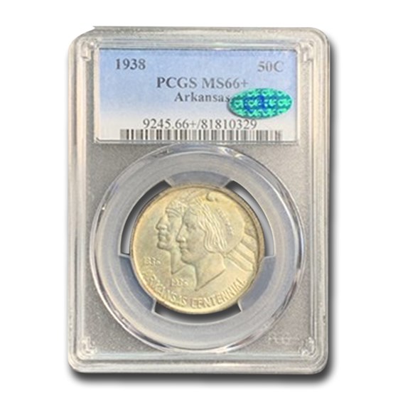 1938 Arkansas Half Dollar MS-66+ PCGS CAC 1938 Arkansas Half Dollar MS-66+ PCGS CAC