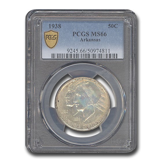 1938 Arkansas Half Dollar MS-66 PCGS 1938 Arkansas Half Dollar MS-66 PCGS