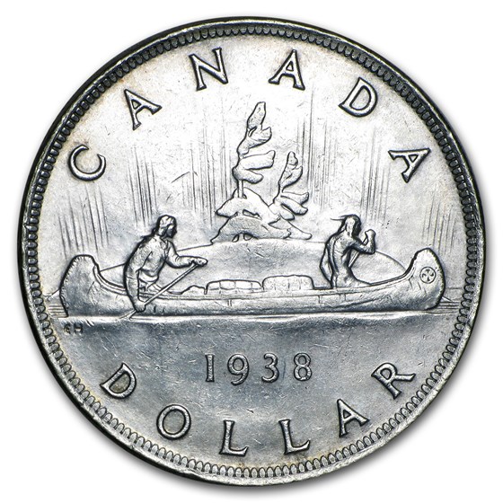 1938 Canada Silver Dollar George VI AU 1938 Canada Silver Dollar George VI AU