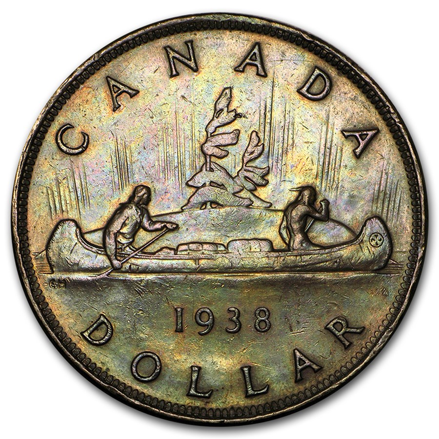 1938 Canada Silver Dollar George VI XF