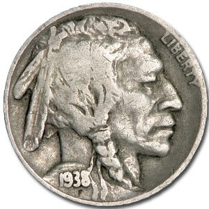 1938-D Buffalo Nickel Good+ 1938-D Buffalo Nickel Good+