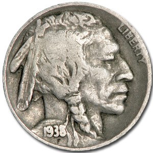 1938-D Buffalo Nickel Good+