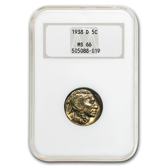 1938-D Buffalo Nickel MS-66 NGC 1938-D Buffalo Nickel MS-66 NGC