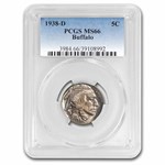 1938-D Buffalo Nickel MS-66 PCGS