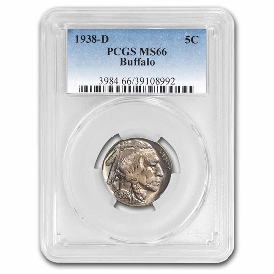 1938-D Buffalo Nickel MS-66 PCGS 1938-D Buffalo Nickel MS-66 PCGS