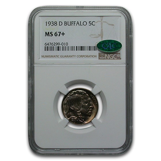 1938-D Buffalo Nickel MS-67+ NGC CAC
