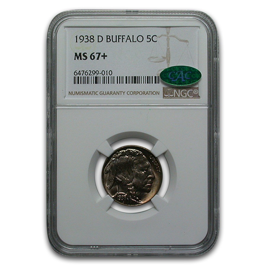 1938-D Buffalo Nickel MS-67+ NGC CAC