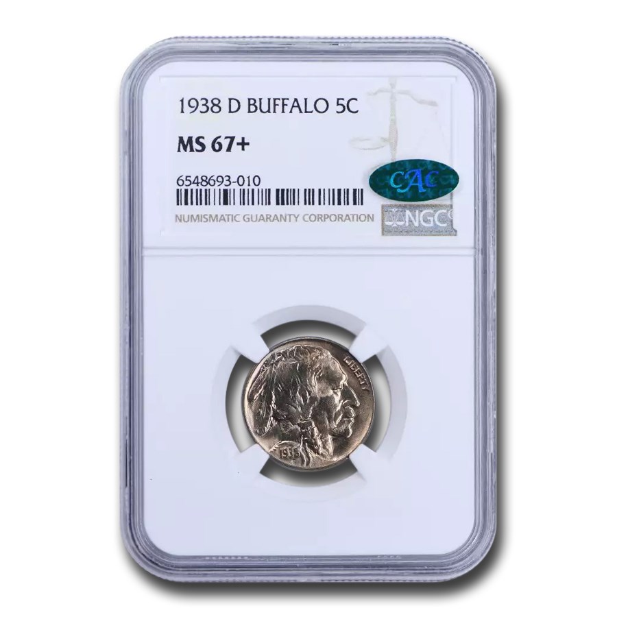 1938-D Buffalo Nickel MS-67+ NGC CAC