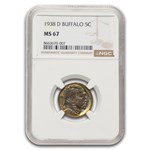 1938 D Buffalo Nickel MS-67 NGC (Toned)