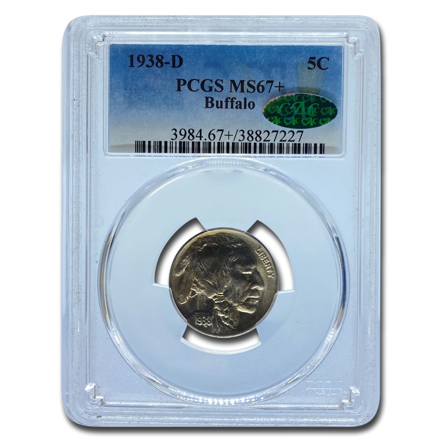 1938-D Buffalo Nickel MS-67+ PCGS CAC