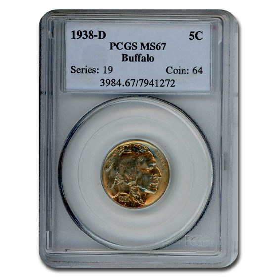 1938-D Buffalo Nickel MS-67 PCGS 1938-D Buffalo Nickel MS-67 PCGS