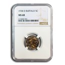 1938 D Buffalo Nickel MS-68 NGC (Toning)