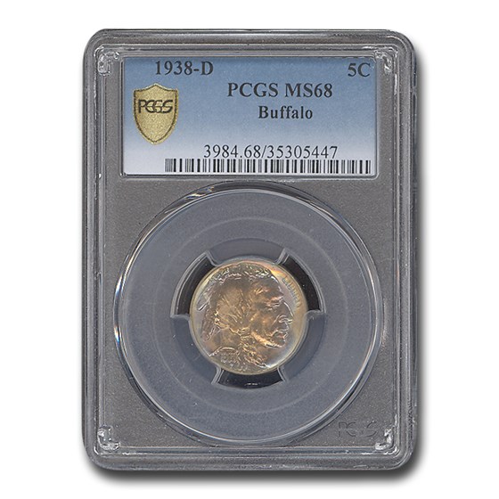 1938-D Buffalo Nickel MS-68 PCGS 1938-D Buffalo Nickel MS-68 PCGS
