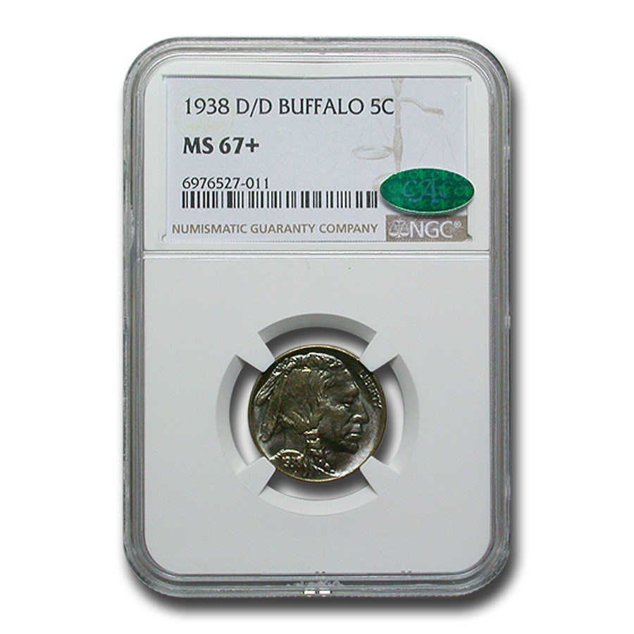 1938-D/D Buffalo Nickel MS-67+ NGC CAC
