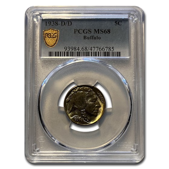 1938-D/D Buffalo Nickel MS-68 PCGS 1938-D/D Buffalo Nickel MS-68 PCGS