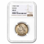 1938-D Daniel Boone Bicentennial Half Dollar MS-67 NGC