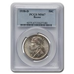 1938-D Daniel Boone Half Dollar Commem MS-67 PCGS