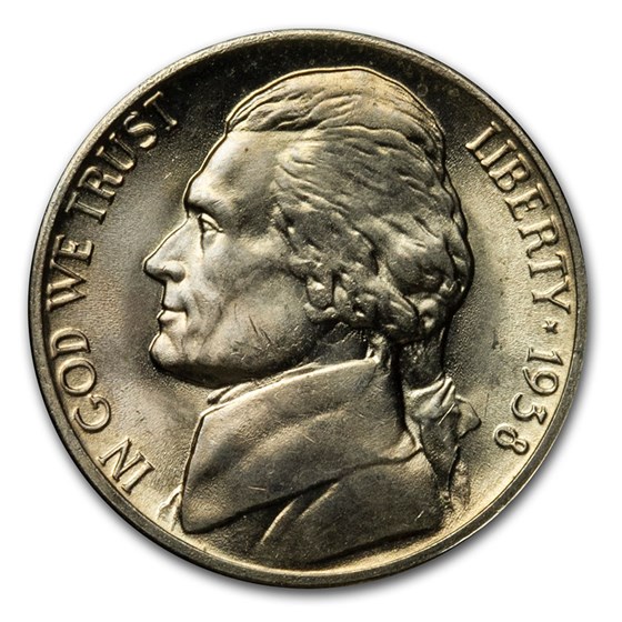 1938-D Jefferson Nickel BU