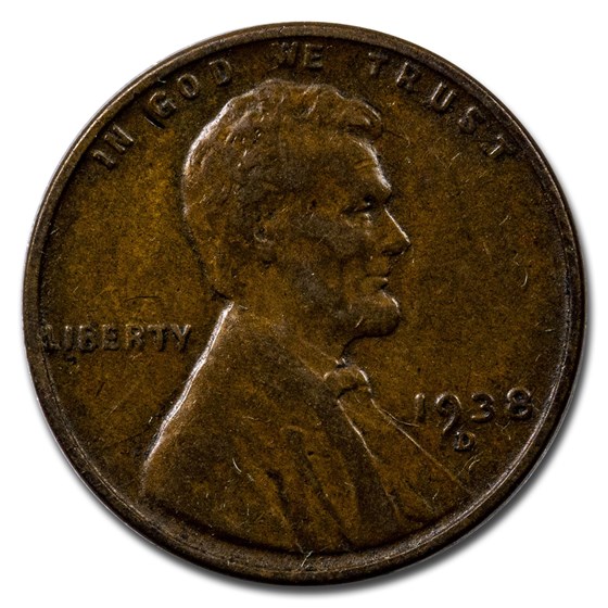 1938-D Lincoln Cent XF 1938-D Lincoln Cent XF