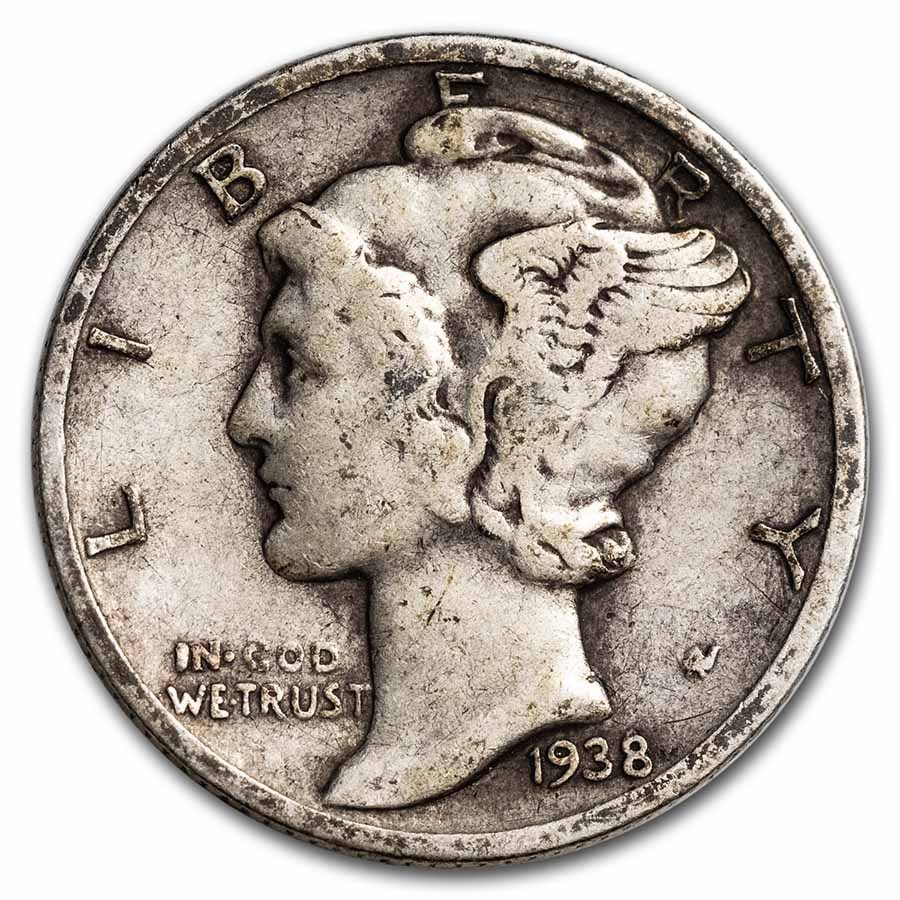 1938-D Mercury Dime Avg Circ