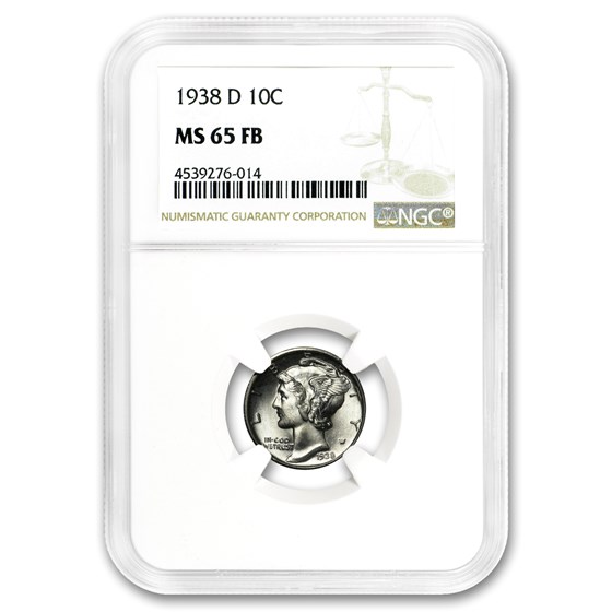 1938-D Mercury Dime MS-65 NGC (FSB) 1938-D Mercury Dime MS-65 NGC (FSB)