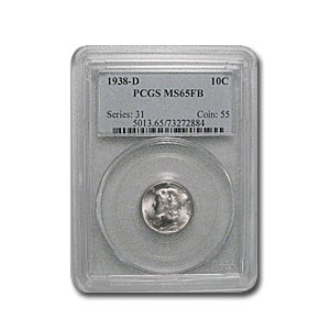 1938-D Mercury Dime MS-65 PCGS (FSB) 1938-D Mercury Dime MS-65 PCGS (FSB)