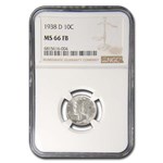 1938-D Mercury Dime MS-66 NGC (FB)